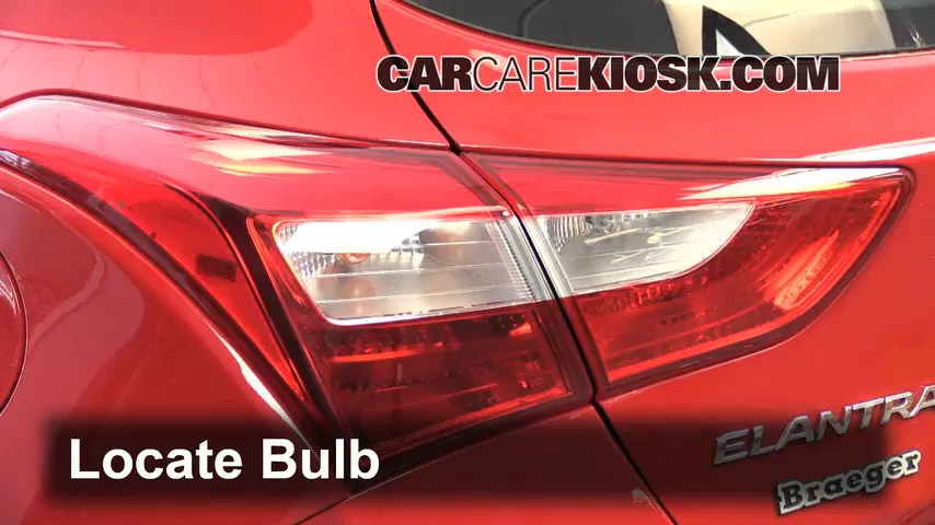 2013 Hyundai Elantra GT 1.8L 4 Cyl. Hatchback (4 Door) Lights Tail Light (replace bulb)